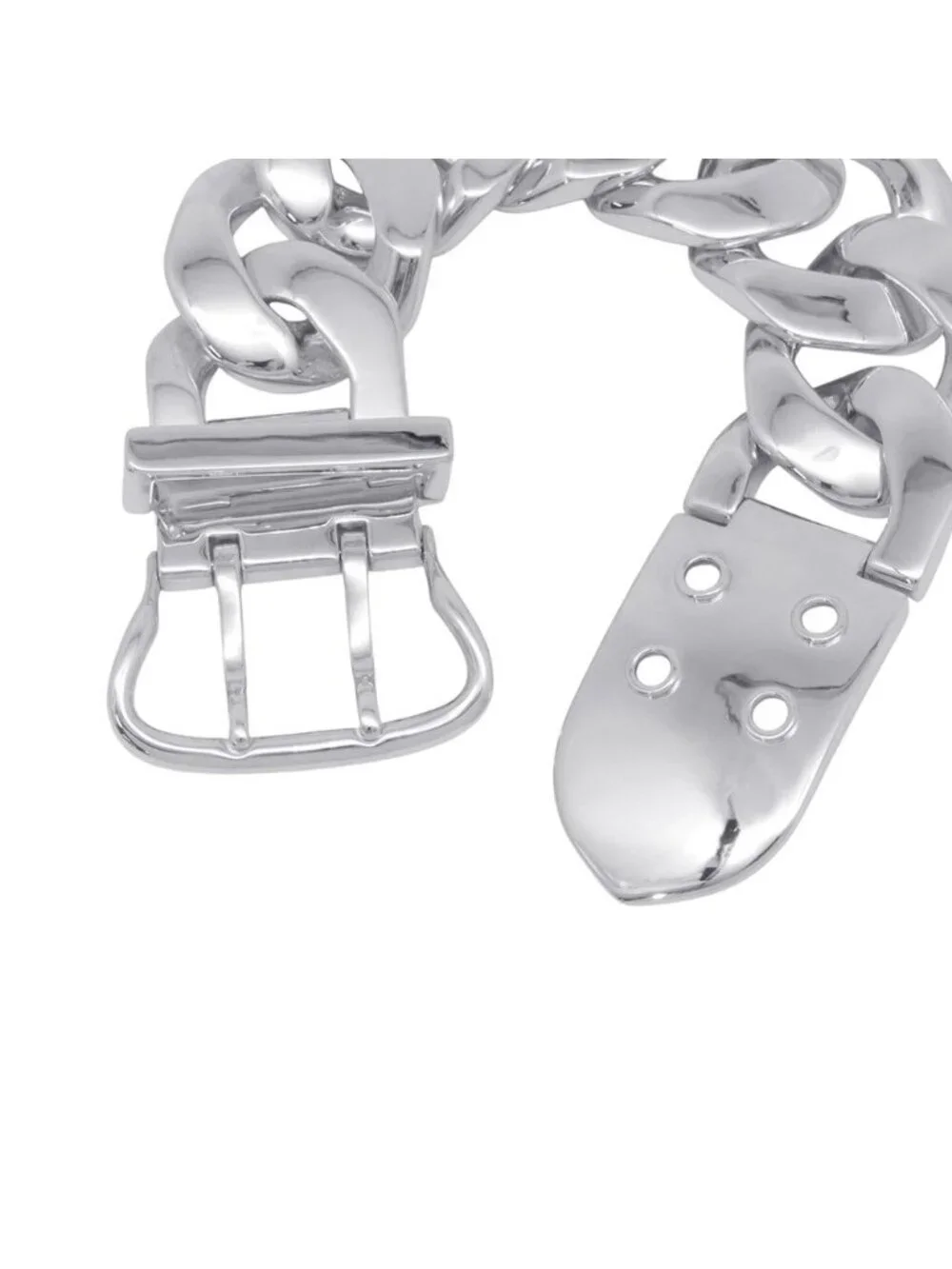 Hermes Bracelet Boucles Sellier Silver